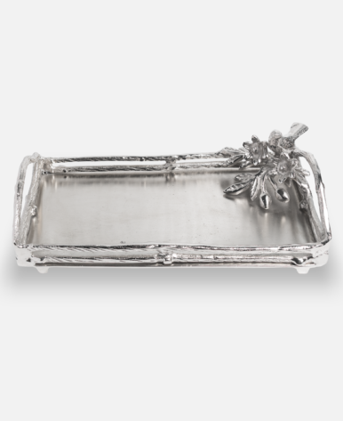 Narrow Bird-Themed Serving Platter