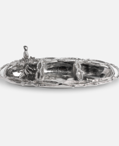 3-Section Bird-Themed Platter