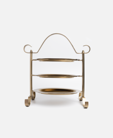 3-Tier Brass Serving Stand