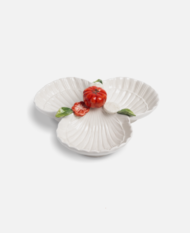 Ceramic 3-Plate Serving Platter