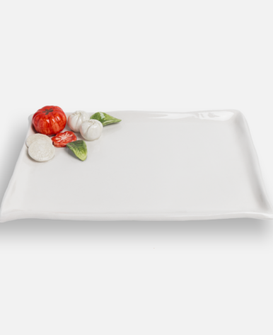 Rectangular Ceramic Tomato-Themed Platter